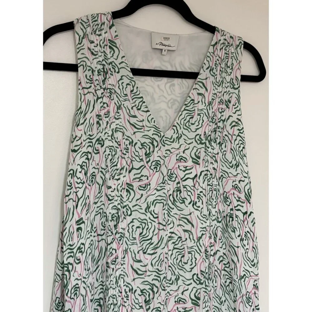 3.1 phillip lim Stitched Hem High Low Viscose Sleeveless Dress Size 4